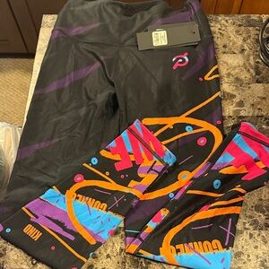 Peloton Black and Multicolor Leggings